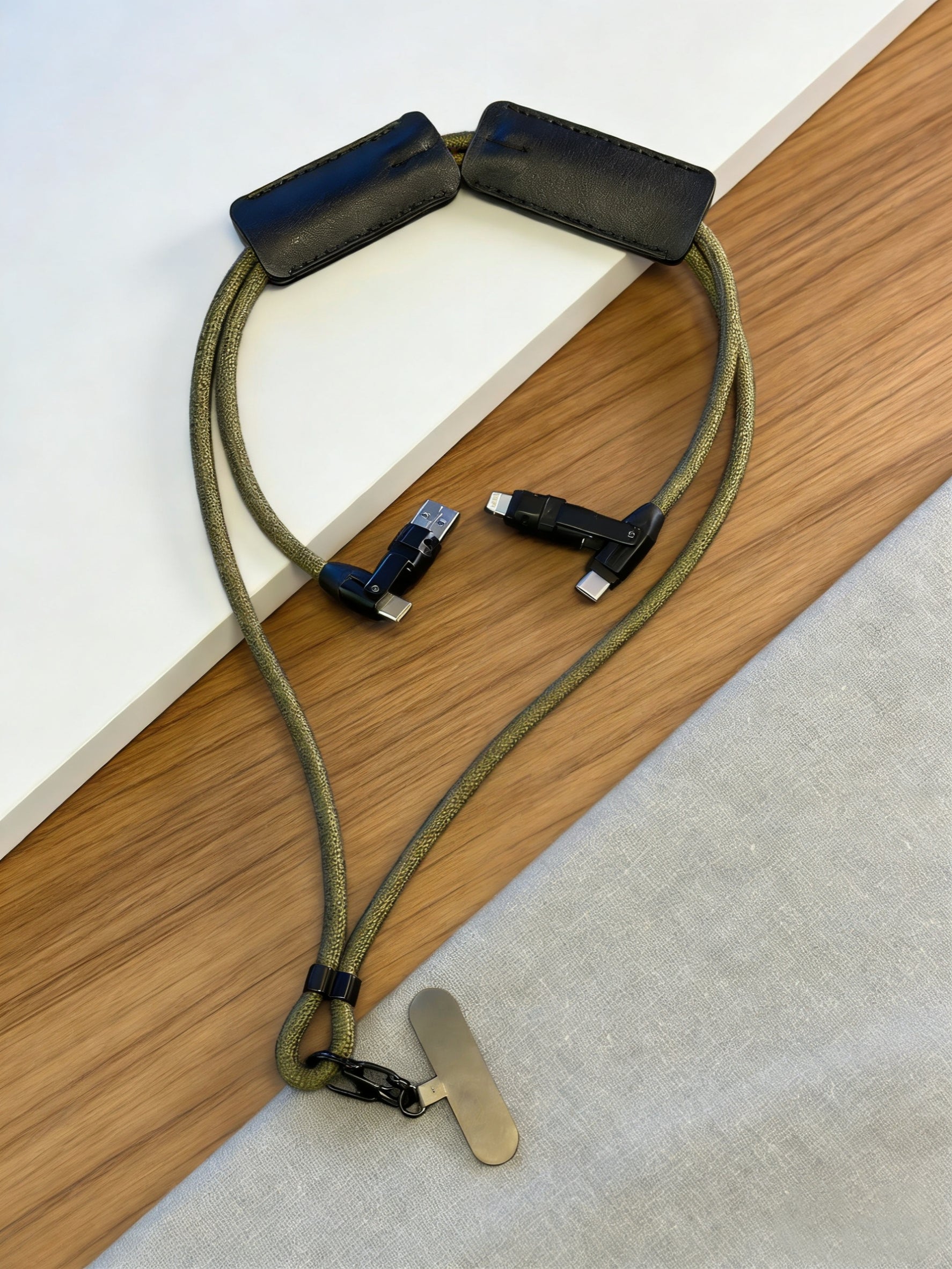 LiteCable: Wearable 6-in-1 240W Lanyard Charging Cable