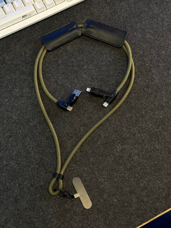 LiteCable: Wearable 6-in-1 240W Lanyard Charging Cable